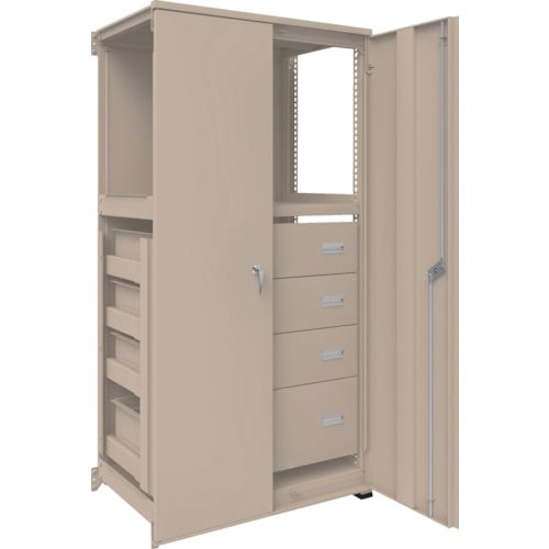 TRUSCO M3型中量棚 背板・扉付 W900X