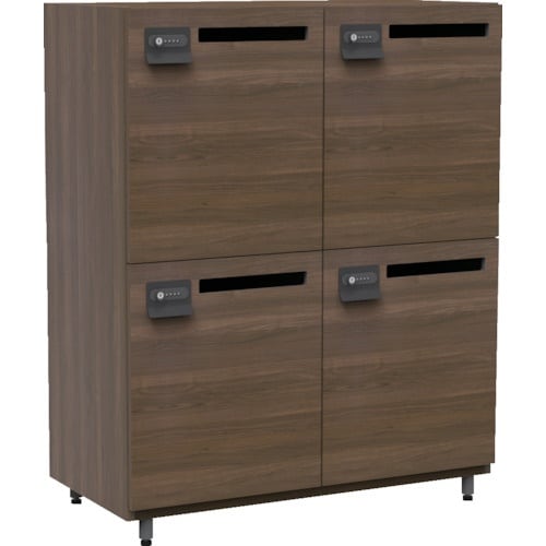 TRUSCO 木製パーソナルロッカー 2列2段 4