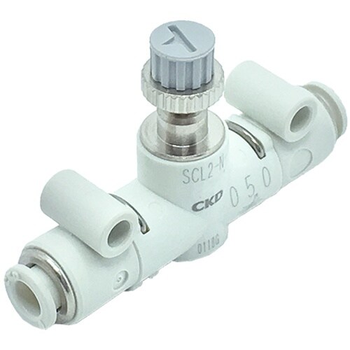 CKD ニードル弁 ラインタイプ ワンタッチ継手付