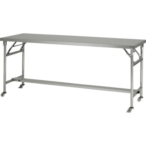 テックサス 脚折りたたみ式ステンレス作業台キャスタ