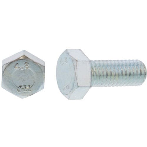 SUNCO 三価ユニクロ 鉄 六角ボルト 全ネジ