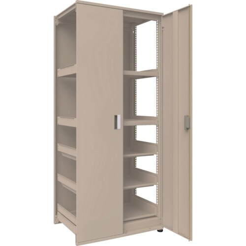 TRUSCO M3型ユニット中量棚 両開き扉 背パ