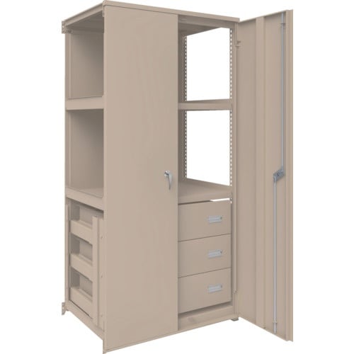 TRUSCO M2型軽中量棚棚 背板・扉付 W86