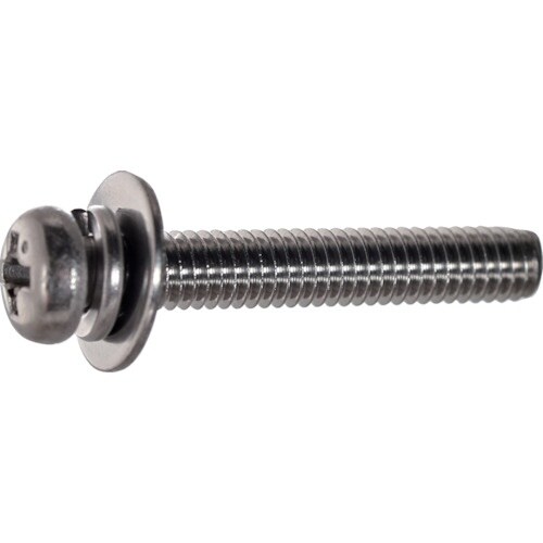 TRUSCO ナベ頭座金組込ねじ P=3 ステンレ