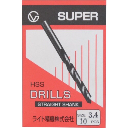 スーパー スーパー 袋入り鉄工ドリル 1.9mm
