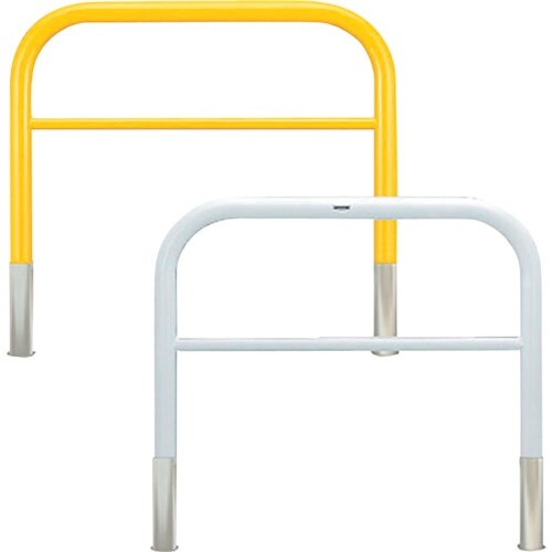 カネソウ 車止め アーチ型 横バー付 スチール製