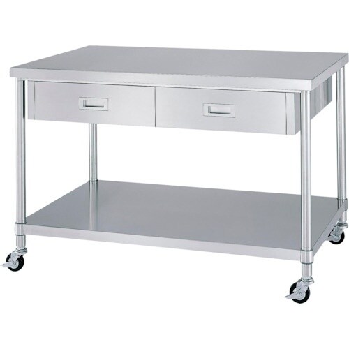 シンコー ステンレス(SUS430)作業台両面引出
