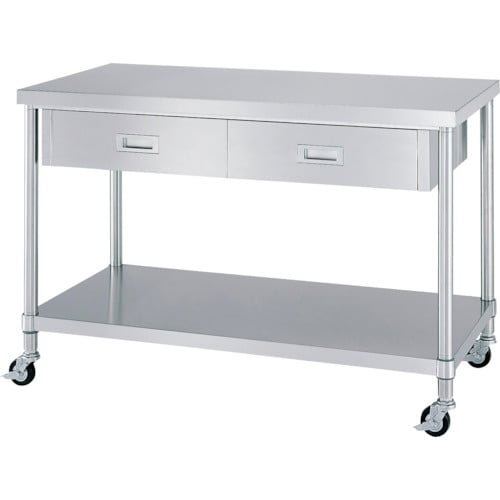 シンコー ステンレス(SUS304)作業台片面引出