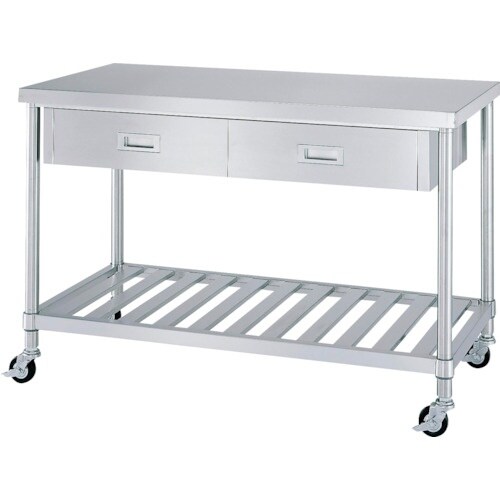 シンコー ステンレス(SUS304)作業台片面引出