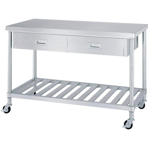 シンコー ステンレス(SUS304)作業台片面引出
