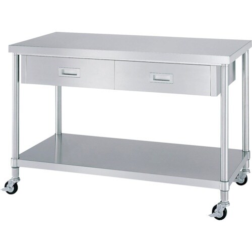 シンコー ステンレス(SUS304)作業台片面引出