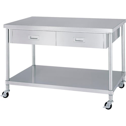 シンコー ステンレス(SUS430)作業台両面引出