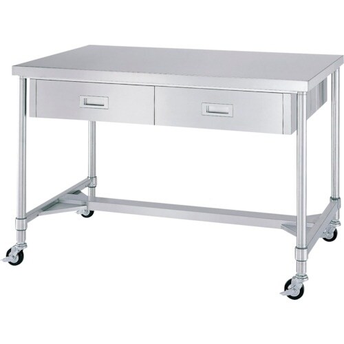 シンコー ステンレス(SUS430)作業台両面引出