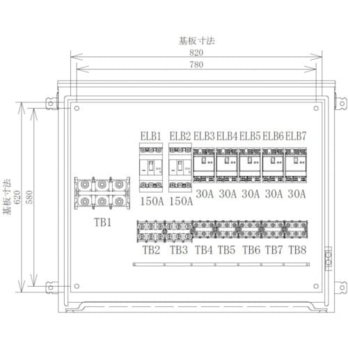 セフティー 仮設分岐盤 P−E7B 7回路(150