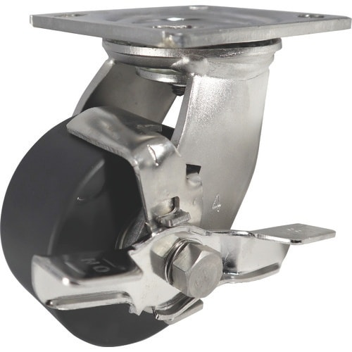 ヨドノ 重荷重用ステンレス製ストッパー付自在車導電