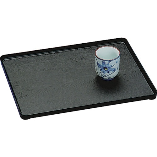 蝶プラ 木柄盆 3930 茶