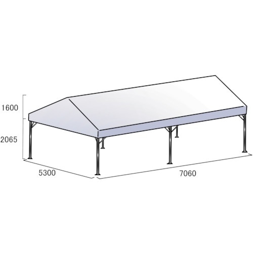 ゴトー 集会用大型テント 3間x4間 天幕白