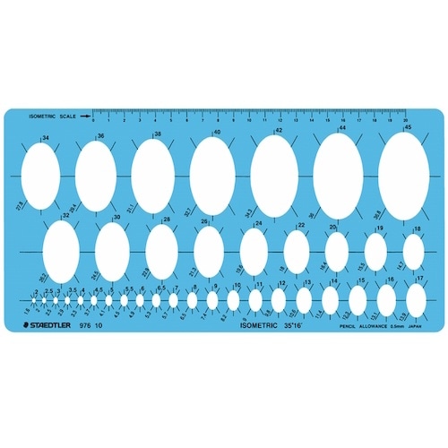 ステッドラー 722410)テンプレート だ円定規