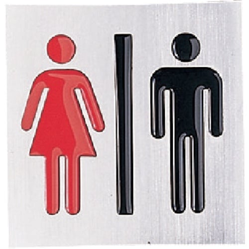 光 サインプレート 男女 黒 赤