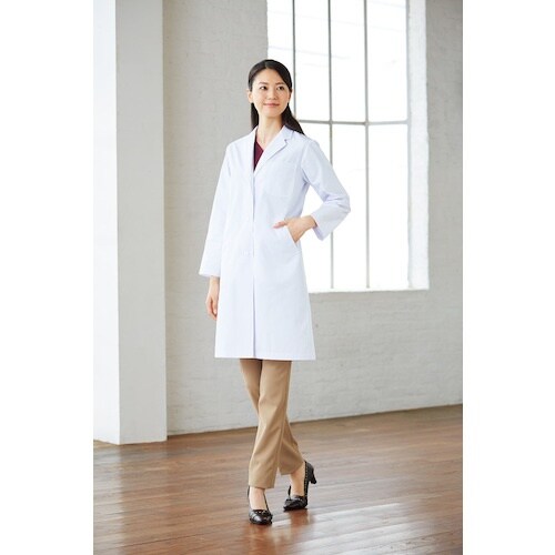 FOLK レディス診察衣シングル ホワイト LL
