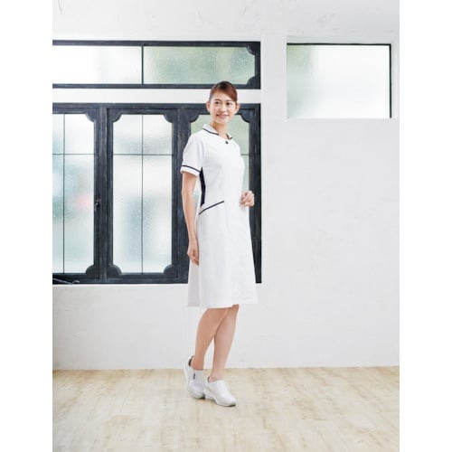 FOLK ワンピース ホワイトXネイビー EL