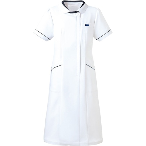 FOLK ワンピース ホワイトXネイビー LL