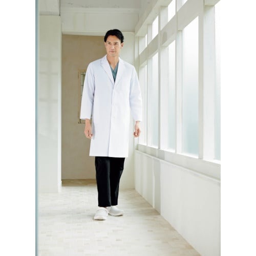 FOLK メンズ診察衣シングル ホワイト S