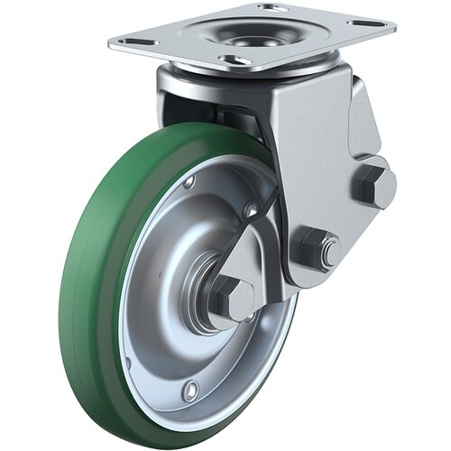 ユーエイ プレート式 自在 クッションキャスター