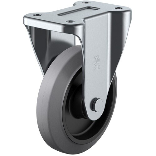 ユーエイ プレート式 固定 キャスター グレーゴム