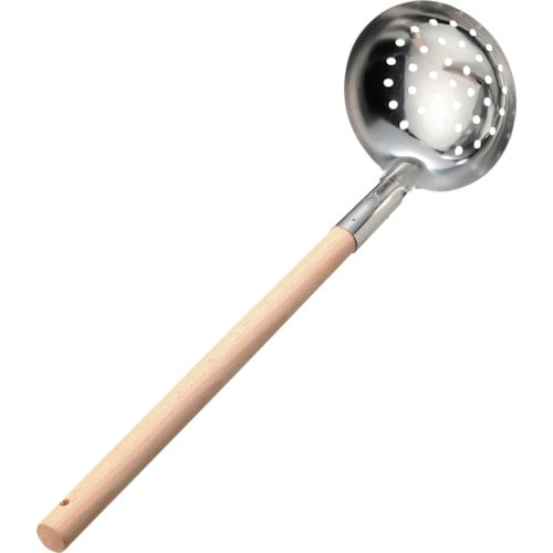 エムテートリマツ リス 18−0木柄レードル 穴明