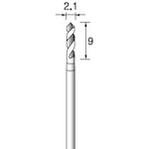 アルゴファイル 超硬ルーマードリル4枚刃 Φ2.1