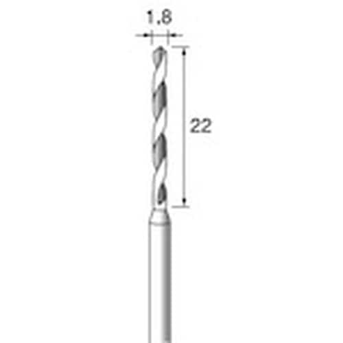 アルゴファイル 超硬ドリル Φ1.8X22mm Φ