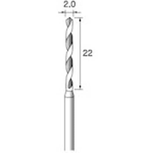 アルゴファイル 超硬ドリル Φ2.0X22mm Φ