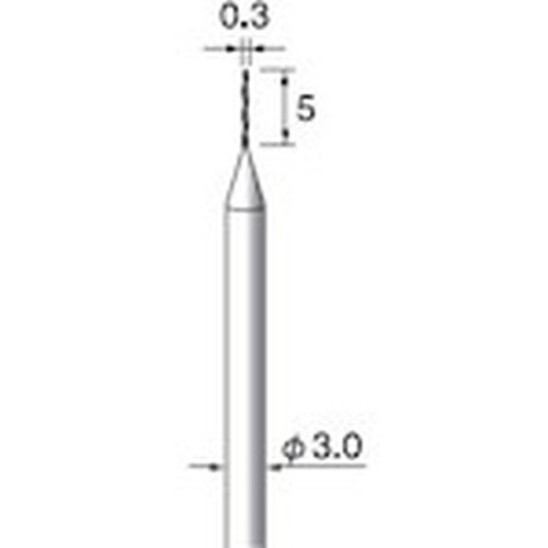 アルゴファイル 超硬ドリル Φ0.3X5mm Φ3