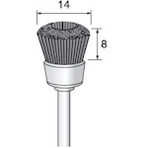 アルゴファイル 毛ブラシカップ型ブタ毛黒 Φ14X