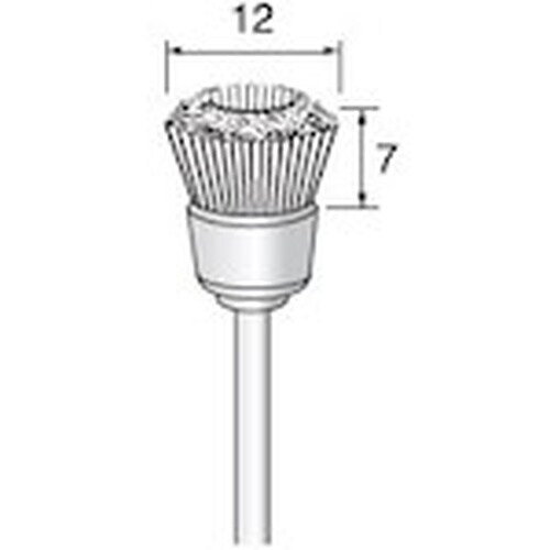 アルゴファイル 毛ブラシカップ型ブタ毛白 Φ12X