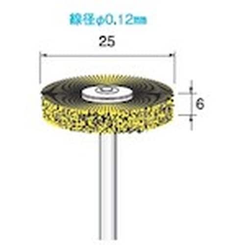 アルゴファイル 真鍮ブラシ Φ25X6平型特厚 Φ