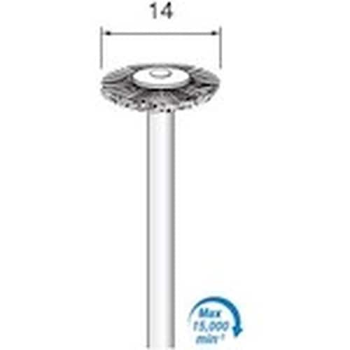 アルゴファイル 毛ブラシブタ毛白 Φ14平型 Φ2