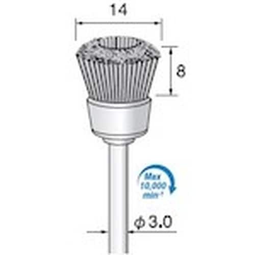 アルゴファイル 毛ブラシカップ型馬毛 Φ14X8