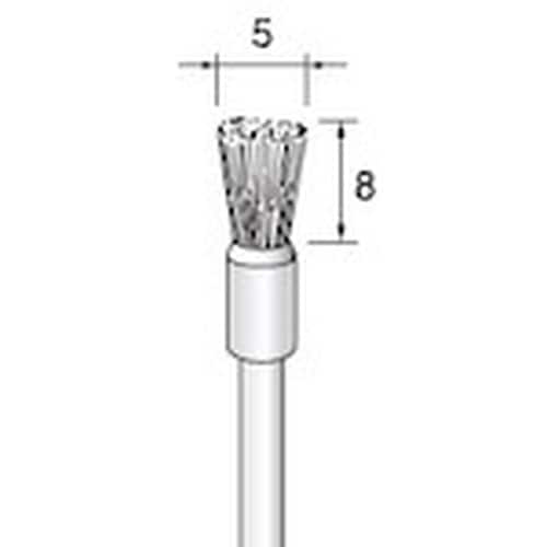 アルゴファイル 毛ブラシエンド型ブタ毛白 Φ5X8