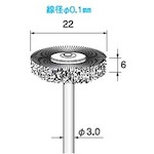 アルゴファイル スチールブラシ Φ22X6平型特厚