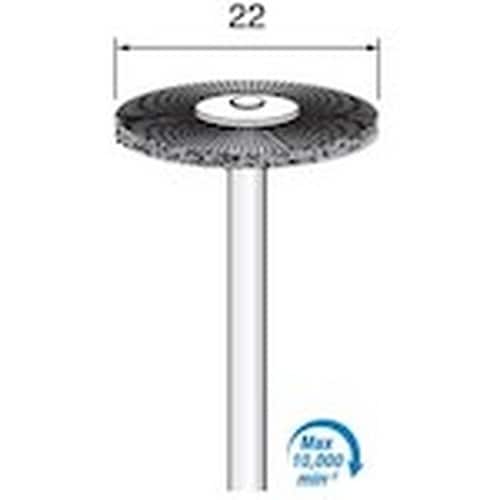 アルゴファイル 毛ブラシブタ毛黒 Φ22平型 Φ2