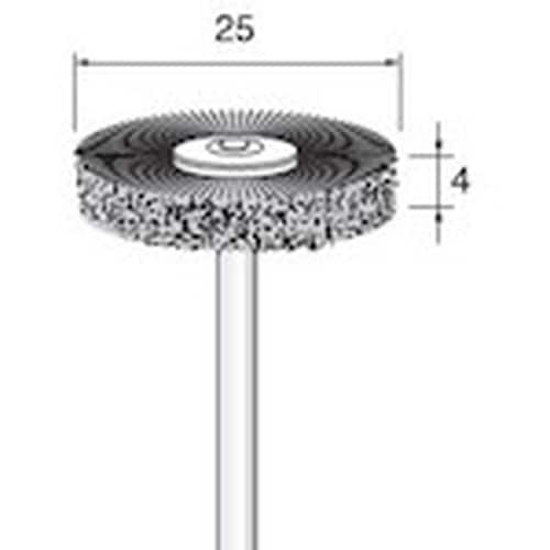 アルゴファイル 毛ブラシブタ毛黒平型特厚 Φ25X