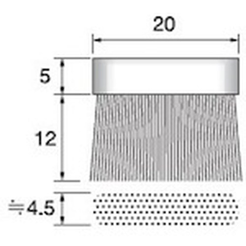 アルゴファイル レシプロ用導電性ナイロンブラシ 毛