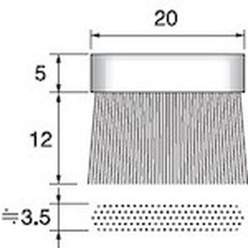 アルゴファイル レシプロ用馬毛ブラシ 毛足12X幅