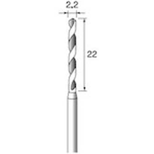 アルゴファイル 超硬ドリル Φ2.2X22mm Φ