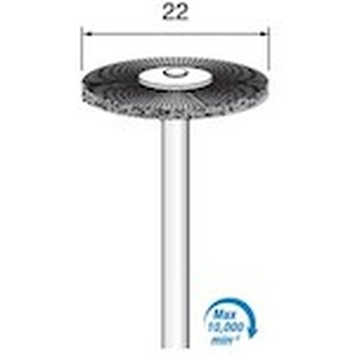 アルゴファイル 毛ブラシブタ毛黒 Φ22平型 Φ3