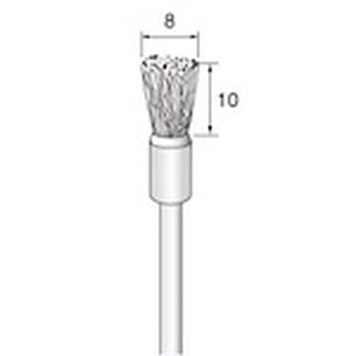 アルゴファイル スチールブラシ Φ8X10エンド型