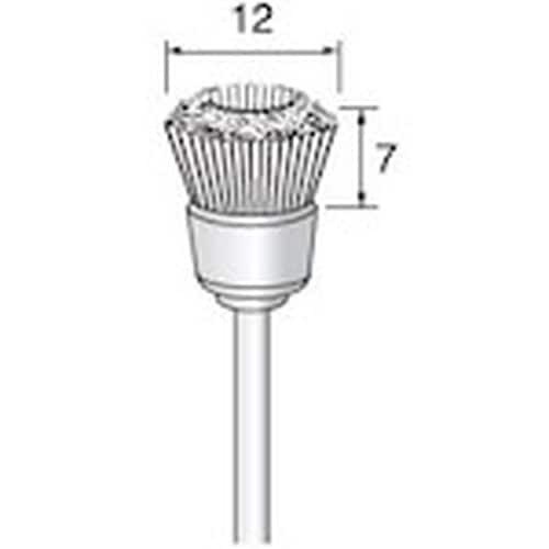 アルゴファイル 毛ブラシカップ型ブタ毛白 Φ12X