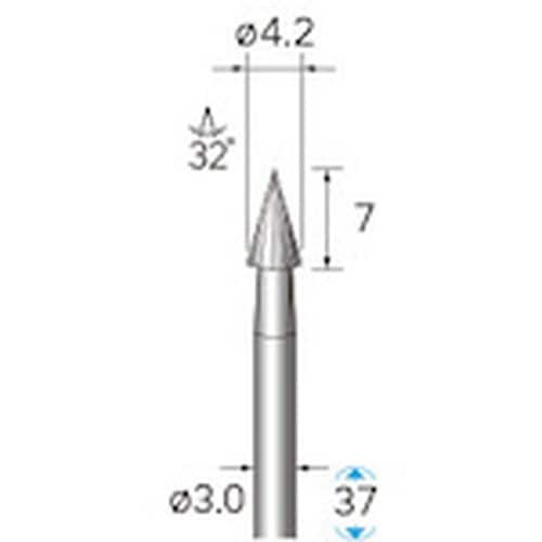 ナカニシ ハイスピード鋼カッター テーパー型 φ4